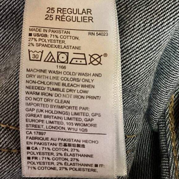 GAP Denim Women's Blue Low Rise Flat Front Stretchable Ankle Legging Jeans 25 - Picture 6 of 6